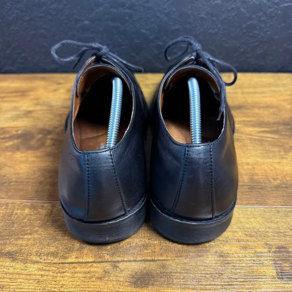 Johnston & Murphy NJ-6461 Black Leather‎ Bicycle Toe Oxford Mens Size 10 M
